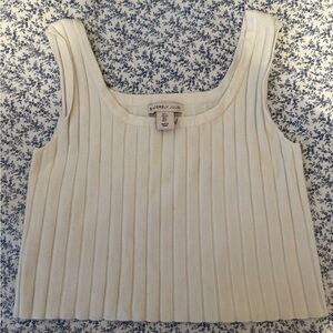 Sincerely Jules White Ribbed Sweater Tank Top